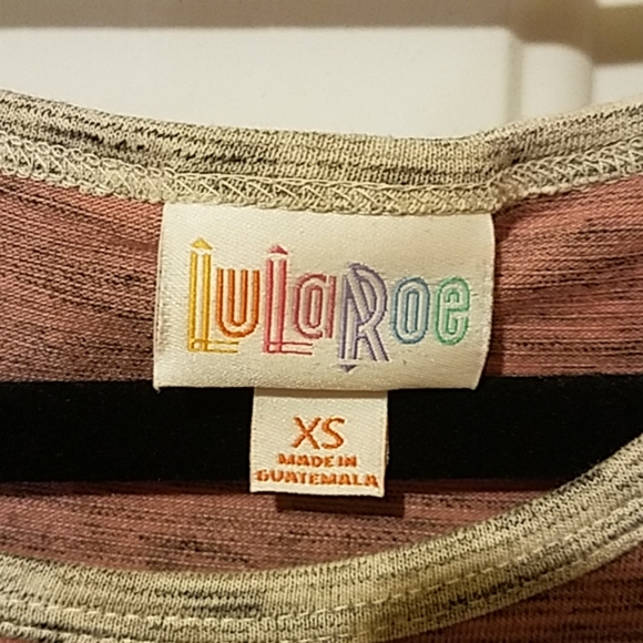 Lularoe extra small pink and gray Irma - Picture 3 of 5